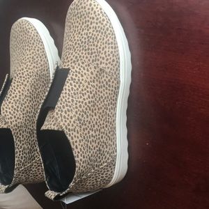 Ladies Brown tiger print sneakers